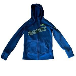 Nike  Navy Seattle Seahawks Full Zip Jacket NFL Size Small